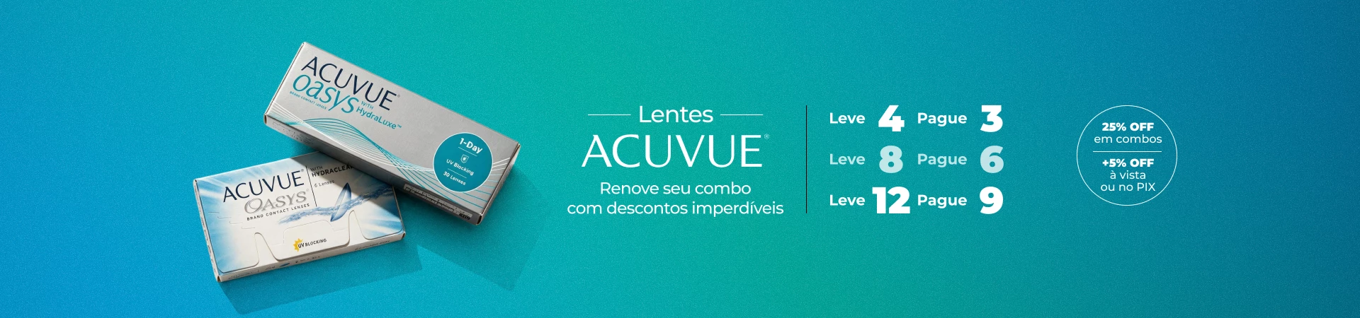 Acuvue — leve mais, pague menos